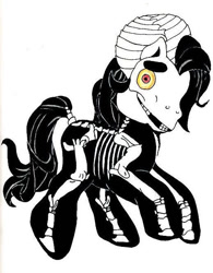 Size: 519x667 | Tagged: safe, artist:saren1986, pony, g3, achmed the dead terrorist, ambiguous gender, jeff dunham, ponified, solo