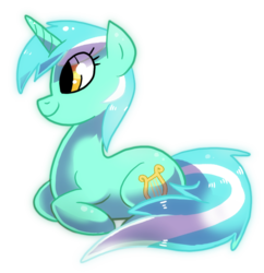 Size: 919x951 | Tagged: dead source, safe, artist:shufflestripes, lyra heartstrings, pony, g4, female, prone, simple background, smiling, solo, transparent background