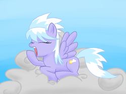 Size: 2000x1500 | Tagged: safe, artist:ter0k, cloudchaser, pony, g4, cloud, female, solo, yawn