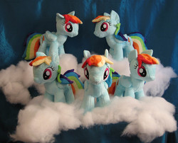 Size: 2286x1845 | Tagged: safe, artist:yukizeal, rainbow dash, g4, cloud, irl, photo, plushie