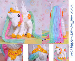 Size: 900x731 | Tagged: safe, artist:theartofmuffin, princess celestia, pony, g4, amigurumi, crochet, irl, photo, plushie, solo