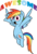 Size: 1024x1523 | Tagged: safe, artist:strangiesleepy, rainbow dash, pegasus, pony, g4, awesome, female, flying, mare, open mouth, simple background, solo, spread wings, text, transparent background, wings