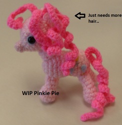 Size: 472x484 | Tagged: safe, artist:mistakenolive, pinkie pie, earth pony, pony, g4, amigurumi, crochet, irl, photo, plushie, solo