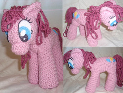 Size: 800x600 | Tagged: safe, artist:eeahs, pinkie pie, earth pony, pony, g4, amigurumi, crochet, irl, photo, plushie, solo
