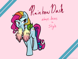 Size: 800x600 | Tagged: safe, artist:ruby-sunrise, rainbow dash (g3), g3, g4, g3 to g4, generation leap, rainbow dash always dresses in style