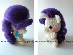 Size: 600x450 | Tagged: safe, artist:anyazoe, rarity, pony, g4, amigurumi, crochet, irl, photo, plushie, solo