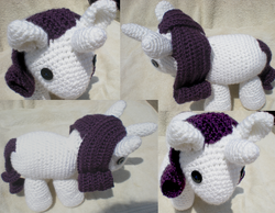 Size: 1800x1400 | Tagged: safe, artist:crowchet, rarity, pony, g4, amigurumi, crochet, irl, photo, plushie, solo