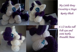 Size: 1598x1074 | Tagged: safe, artist:crashnebulissa, rarity, pony, g4, amigurumi, crochet, irl, photo, plushie, solo