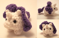 Size: 900x576 | Tagged: safe, artist:yarn-and-ink, rarity, pony, g4, amigurumi, blob, crochet, irl, photo, plushie, solo