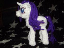 Size: 700x525 | Tagged: safe, artist:emkitty, rarity, pony, g4, amigurumi, crochet, irl, photo, plushie, solo