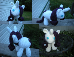 Size: 1800x1400 | Tagged: safe, artist:crowchet, rarity, pony, g4, amigurumi, crochet, irl, photo, plushie, solo