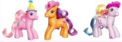 Size: 800x274 | Tagged: safe, pinkie pie (g3), scootaloo (g3), toola-roola, g3, hat, irl, photo, toy