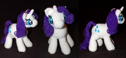 Size: 800x375 | Tagged: safe, artist:onehitwonder, rarity, pony, g4, amigurumi, crochet, irl, photo, plushie, solo