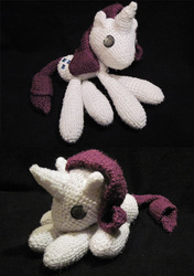 Size: 583x827 | Tagged: safe, artist:rayhiwatari, rarity, pony, g4, amigurumi, crochet, irl, photo, plushie, solo