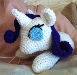 Size: 454x443 | Tagged: safe, artist:theunknownsoul, rarity, pony, g4, amigurumi, crochet, irl, photo, plushie, solo