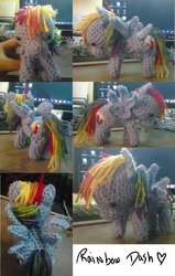 Size: 815x1280 | Tagged: safe, artist:hitashi-san, rainbow dash, pony, g4, amigurumi, crochet, irl, photo, plushie, solo
