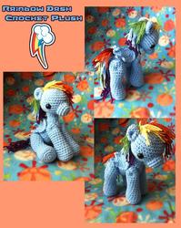 Size: 693x871 | Tagged: safe, artist:yenayarn, rainbow dash, pegasus, pony, g4, amigurumi, crochet, female, irl, mare, photo, plushie, solo