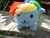 Size: 1824x1368 | Tagged: safe, artist:rtakeshi, rainbow dash, pony, g4, amigurumi, blob, crochet, irl, outdoors, photo, plushie, solo