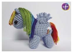 Size: 529x385 | Tagged: safe, artist:hinapalitah, rainbow dash, pony, g4, amigurumi, crochet, irl, photo, plushie, solo