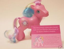Size: 353x274 | Tagged: safe, rosey posey, earth pony, pony, g3, card, female, irl, mare, photo, solo, tail, toy