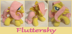 Size: 900x432 | Tagged: safe, artist:krumm33, fluttershy, pony, g4, irl, photo, plushie, solo