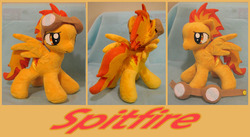 Size: 900x493 | Tagged: safe, artist:krumm33, spitfire, pony, g4, goggles, irl, photo, plushie, solo