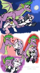 Size: 634x1152 | Tagged: safe, artist:intelligent-zombie, spike, sweetie belle, g4, older, ship:spikebelle, shipping