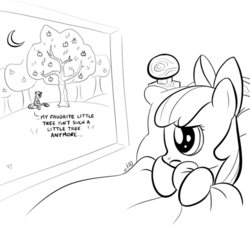 Size: 500x500 | Tagged: safe, artist:empty-10, apple bloom, applejack, bloomberg, g4, applebuse, neglect, sad