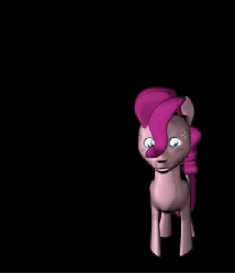 Size: 500x583 | Tagged: safe, artist:69bobbington69, pinkie pie, earth pony, pony, g4, 3d, animated, blender, creepy, female, mare, nightmare fuel, not salmon, uncanny valley, wat