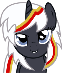 Size: 6000x7367 | Tagged: safe, artist:brisineo, oc, oc only, oc:velvet remedy, pony, unicorn, fallout equestria, absurd resolution, bedroom eyes, fanfic, fanfic art, female, horn, mare, simple background, smiling, solo, transparent background, vector
