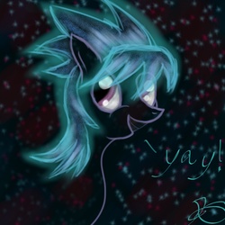 Size: 5000x5000 | Tagged: safe, artist:cosmicguillotine, cloudchaser, g4, absurd resolution, eyes, happy, smiling, space, stars, transparent flesh