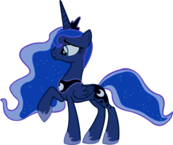 Size: 2000x1676 | Tagged: safe, artist:alexstrazse, princess luna, alicorn, pony, g4, luna eclipsed, concave belly, female, mare, raised hoof, simple background, slender, solo, thin, transparent background, vector