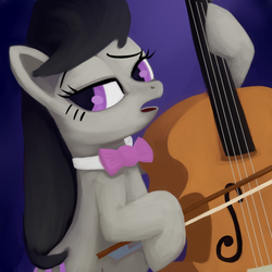 Size: 1024x1024 | Tagged: safe, artist:drakmire, octavia melody, earth pony, pony, g4, cello, female, musical instrument, solo