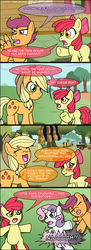 Size: 600x1653 | Tagged: safe, artist:ladyanidraws, apple bloom, applejack, scootaloo, sweetie belle, g4, comic, cutie mark crusaders