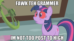 Size: 623x350 | Tagged: safe, twilight sparkle, g4, high, image macro