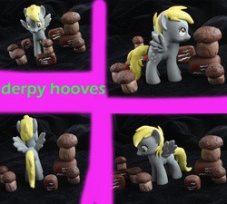 Size: 1000x900 | Tagged: safe, artist:emmyzbunny, derpy hooves, pony, g4, brushable, customized toy, irl, muffin, photo, solo, toy