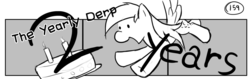 Size: 1280x404 | Tagged: safe, artist:tetrapony, derpy hooves, pegasus, pony, comic:the daily derp, g4, cake, candle, comic, female, mare, monochrome, solo, the yearly derp