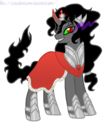 Size: 1253x1447 | Tagged: dead source, safe, artist:jaquelindreamz, king sombra, g4, my little pony: friendship is magic, season 3, female, queen umbra, rule 63, simple background, solo, transparent background