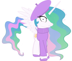 Size: 1000x844 | Tagged: safe, artist:cool77778, princess celestia, alicorn, pony, princess molestia, g4, beatnik, female, mare, simple background, solo, transparent background, vector