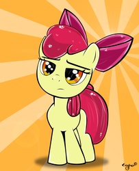 Size: 1218x1500 | Tagged: safe, artist:xemberx, apple bloom, earth pony, pony, g4, female, solo