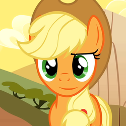 Size: 720x720 | Tagged: safe, applejack, earth pony, pony, g4, female, inverted mouth, solo
