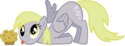 Size: 1600x590 | Tagged: safe, derpy hooves, pegasus, pony, g4, derp, female, mare, muffin, simple background, transparent background, vector