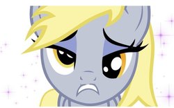 Size: 680x425 | Tagged: safe, derpy hooves, pegasus, pony, g4, bedroom eyes, female, inverted mouth, lip bite, mare