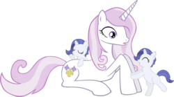 Size: 1819x1019 | Tagged: safe, artist:ludiculouspegasus, fleur-de-lis, g4, babysitting, foal, offspring, parent:fancypants, parent:rarity, parents:raripants, simple background, transparent background