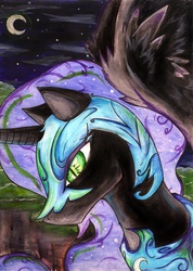 Size: 1558x2184 | Tagged: safe, artist:visoris, nightmare moon, pony, g4, female, solo