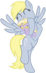 Size: 4360x6920 | Tagged: safe, artist:beavernator, derpy hooves, dinky hooves, pony, g4, absurd resolution, baby, baby dinky hooves, baby pony, cute, equestria's best mother, flying, simple background, transparent background, vector