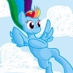 Size: 1000x1000 | Tagged: safe, artist:chinodraws, rainbow dash, pony, g4