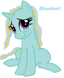 Size: 794x970 | Tagged: dead source, safe, artist:sunnypool1, oc, oc only, oc:princess blueheart, filly, offspring, parent:prince blueblood, parent:trixie, parents:bluetrix