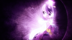 Size: 1024x576 | Tagged: safe, artist:tzolkine, amethyst star, sparkler, pony, unicorn, g4, female, mare, solo, wallpaper