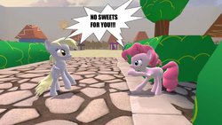 Size: 900x506 | Tagged: safe, artist:awesomecasey795, derpy hooves, pinkie pie, pegasus, pony, g4, 3d, female, gmod, mare